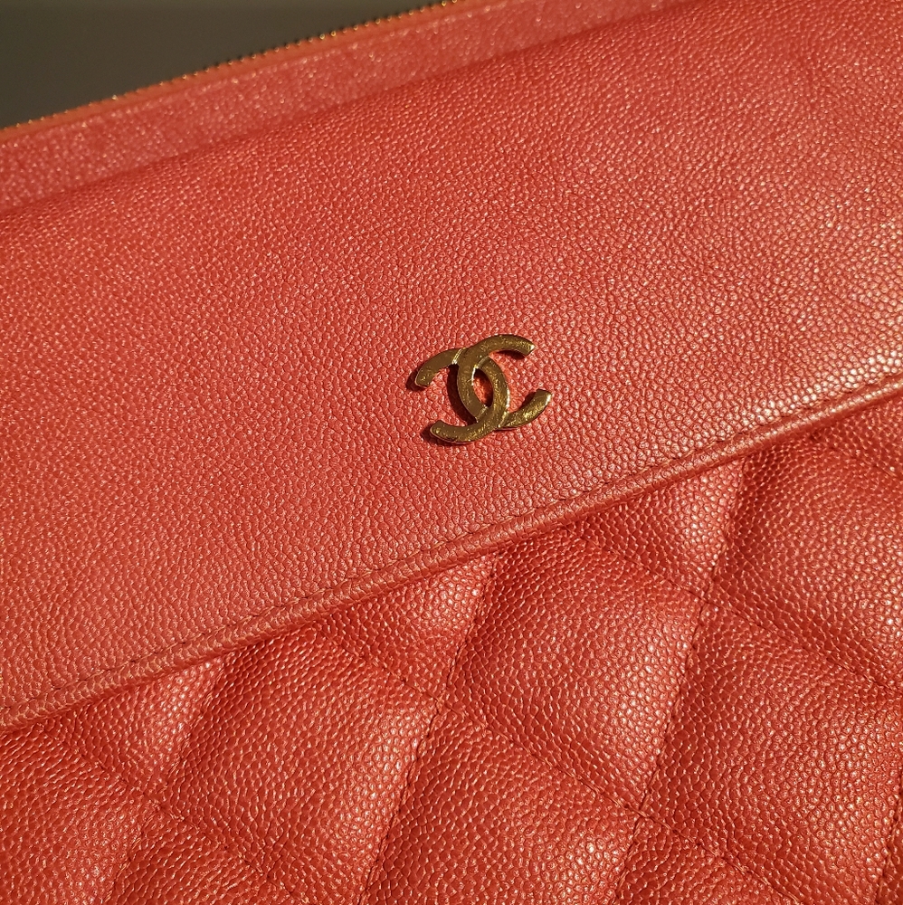 Chanel Flap Clutch Pink Caviar /New Medi